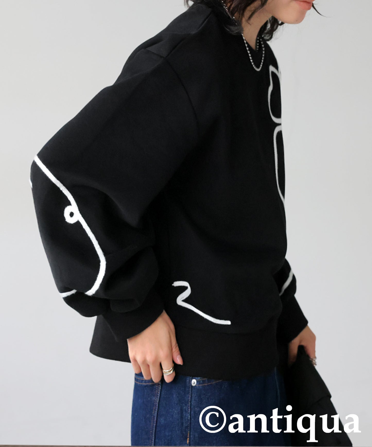 Line Short Sweatshirt Ladies