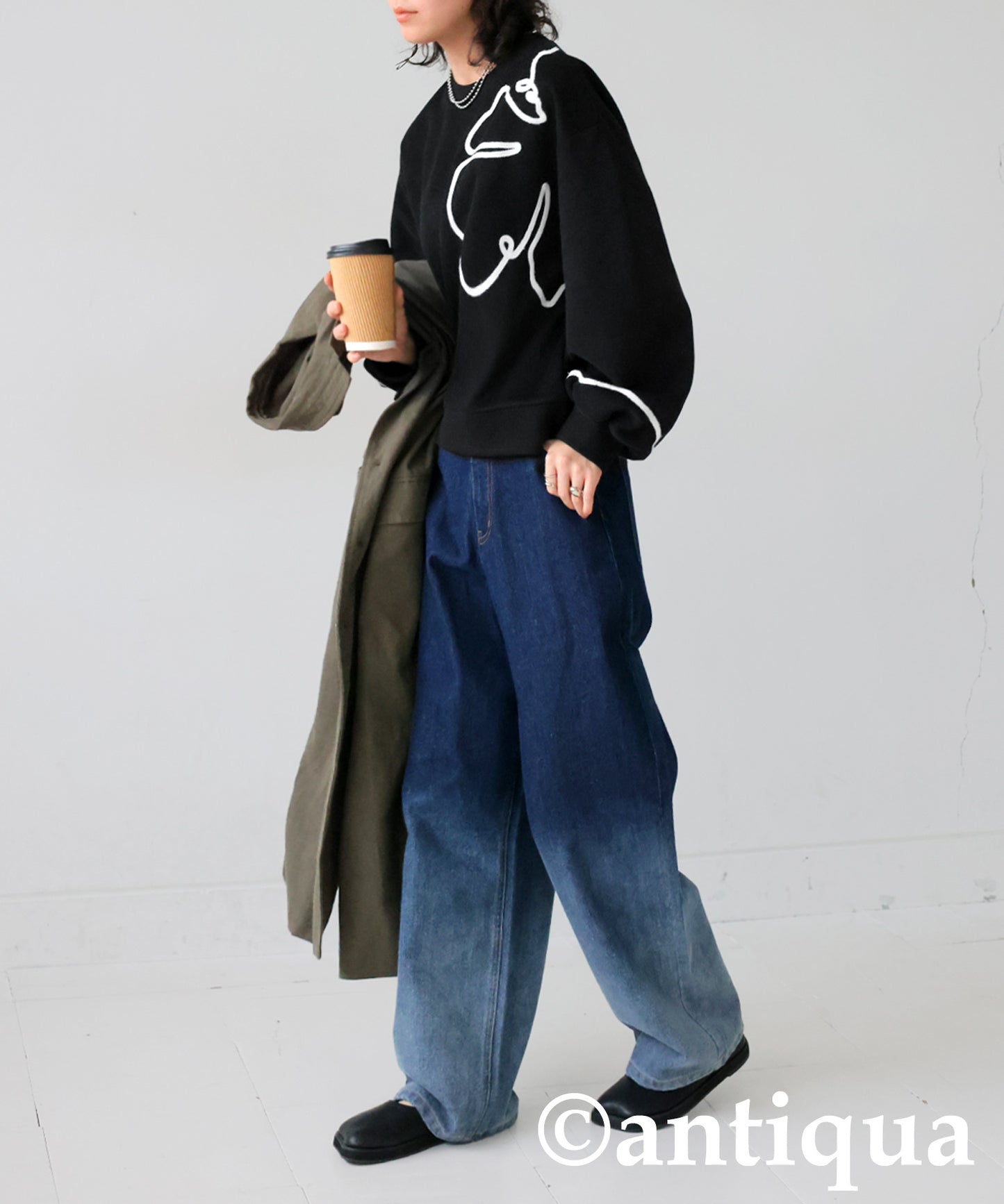 Line Short Sweatshirt Ladies