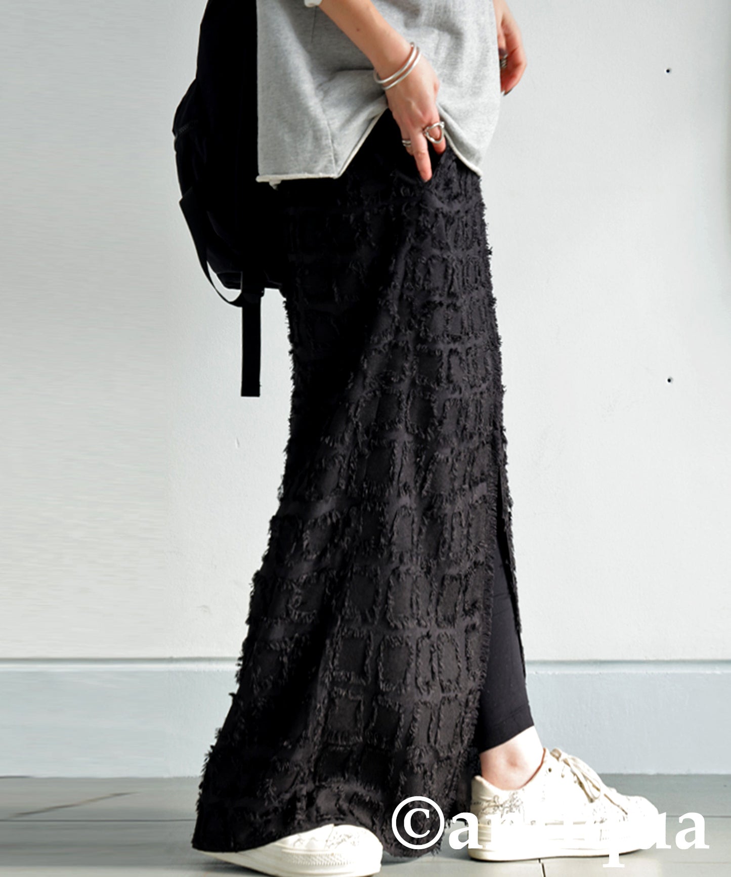 Fringe Jacquard Skirt Ladies