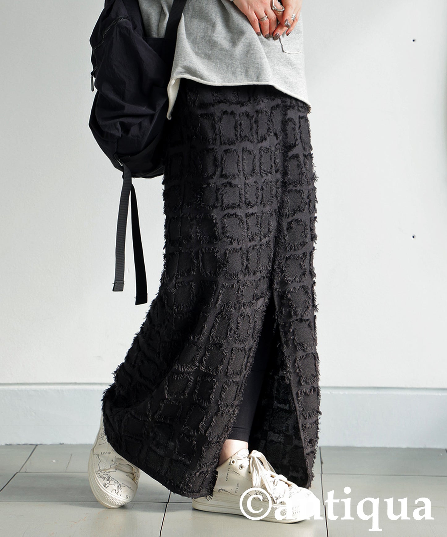 Fringe Jacquard Skirt Ladies