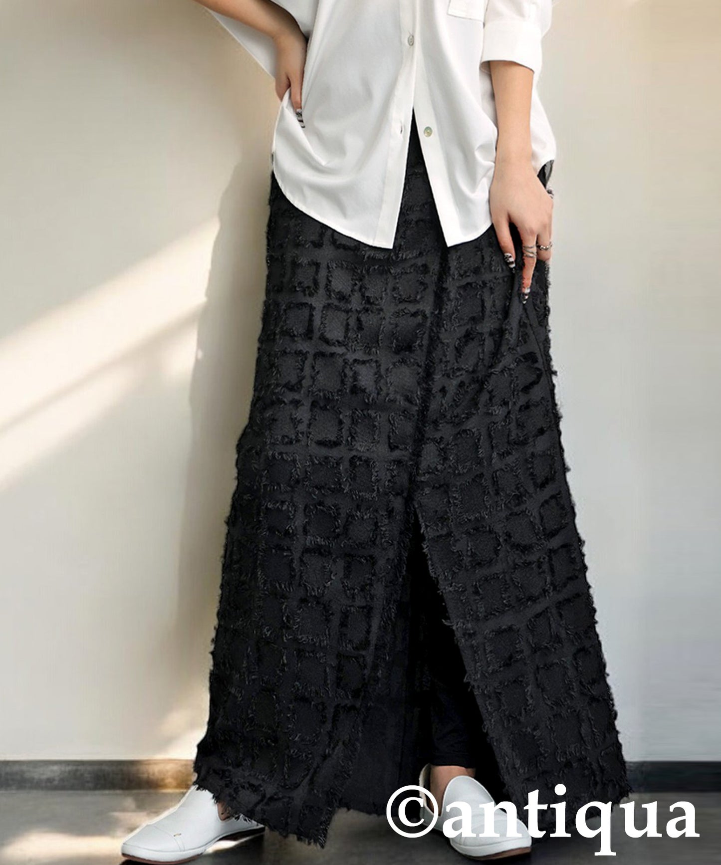 Fringe Jacquard Skirt Ladies