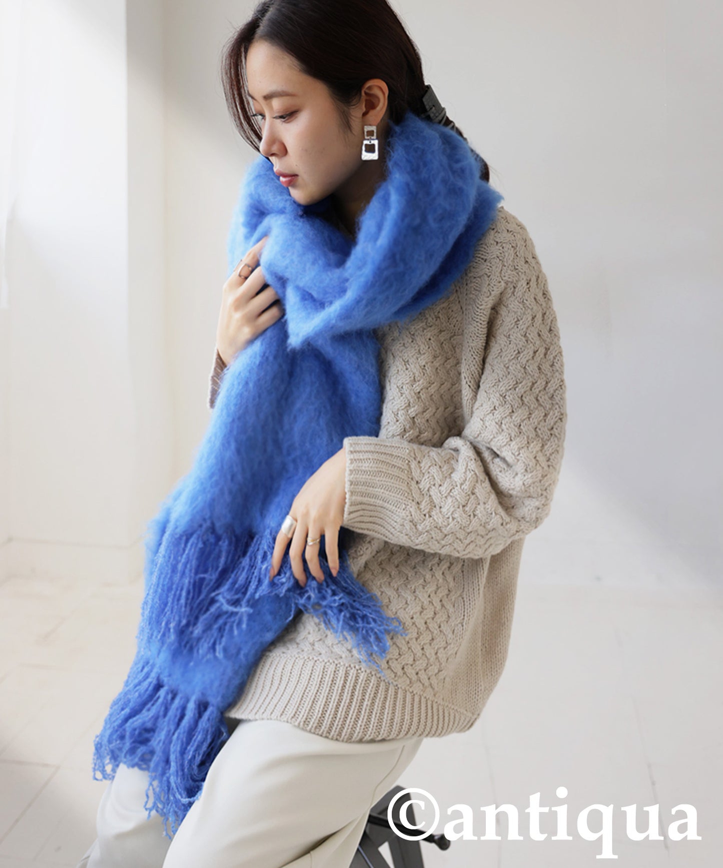 Fringe Muffler Ladies