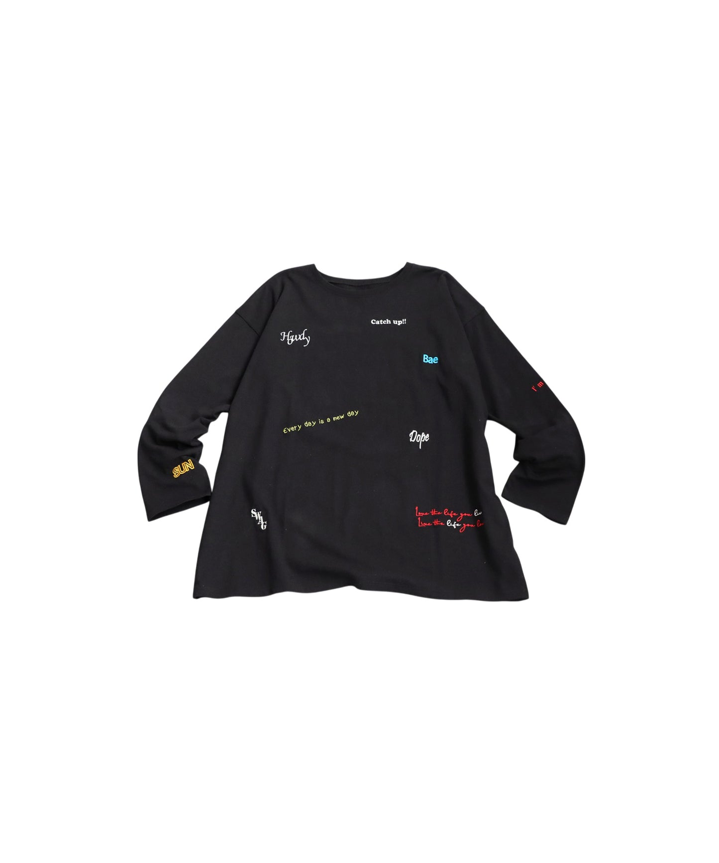 Logo Embroidered Long T-Shirt Ladies