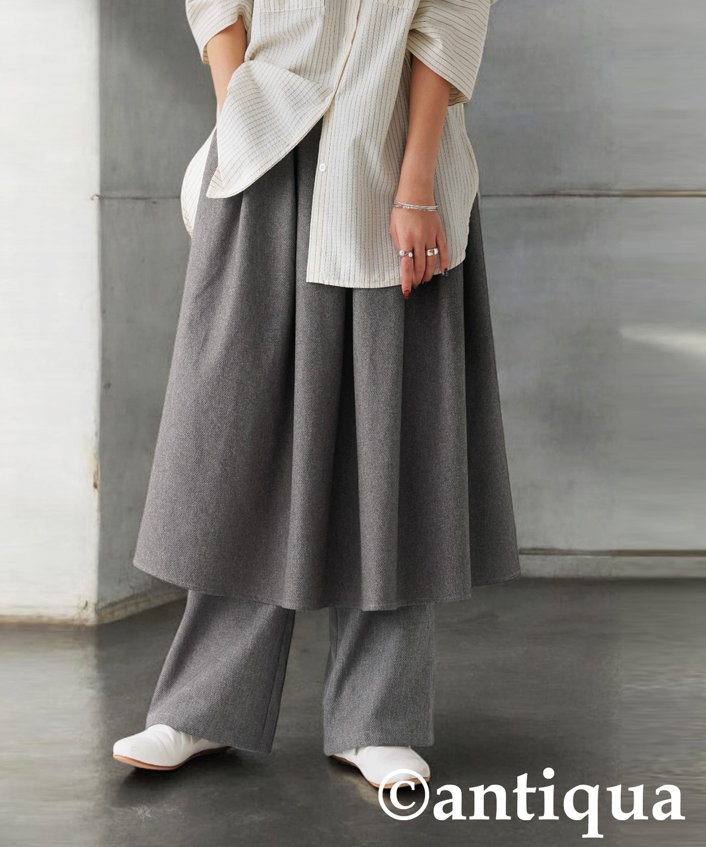 Tuck Flare Skirt Ladies