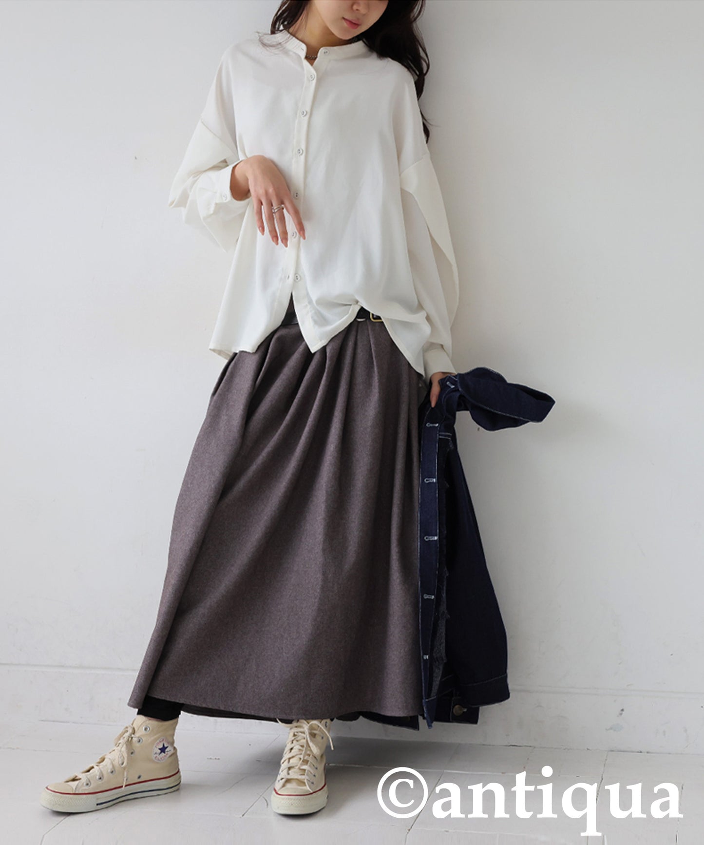 Tuck Flare Skirt Ladies