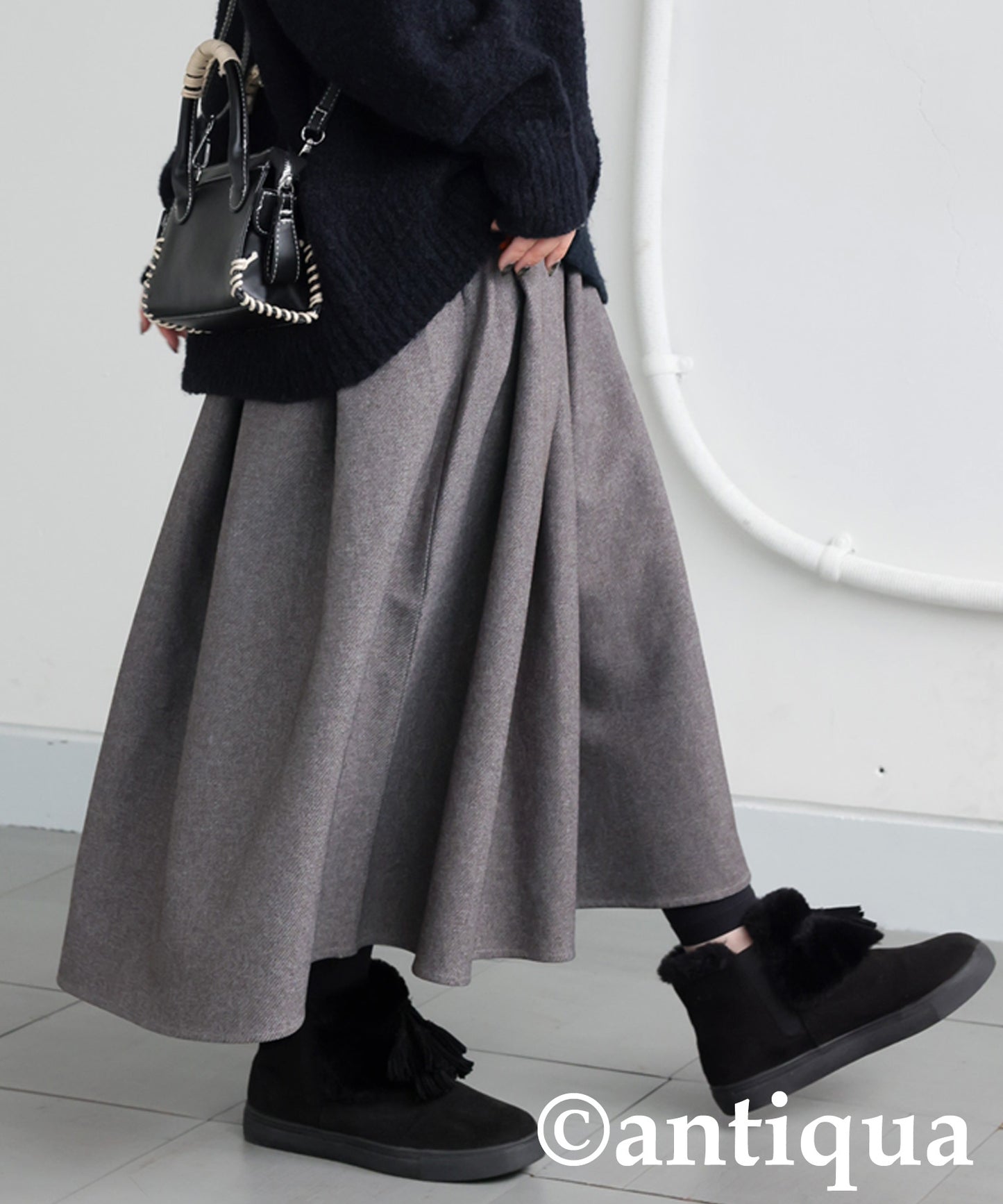 Tuck Flare Skirt Ladies