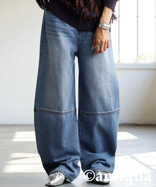 Curved Denim Pants Ladies