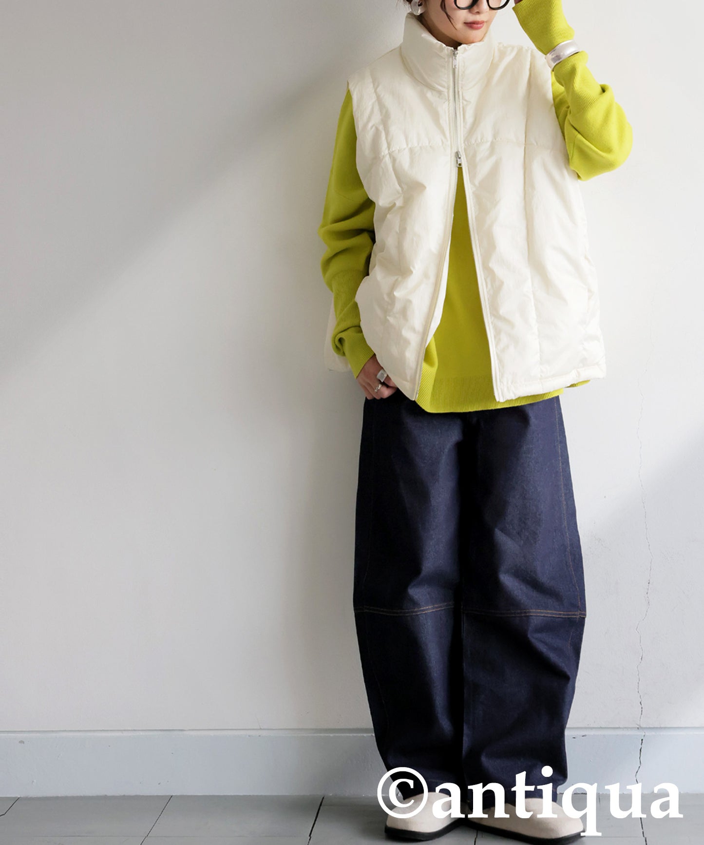 Curved Denim Pants Ladies