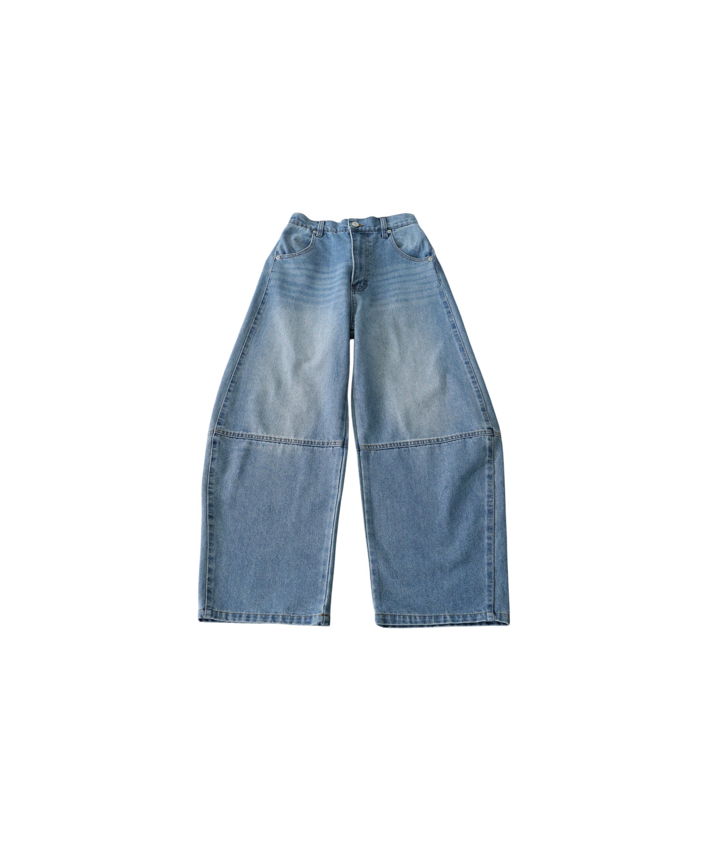 Curved Denim Pants Ladies