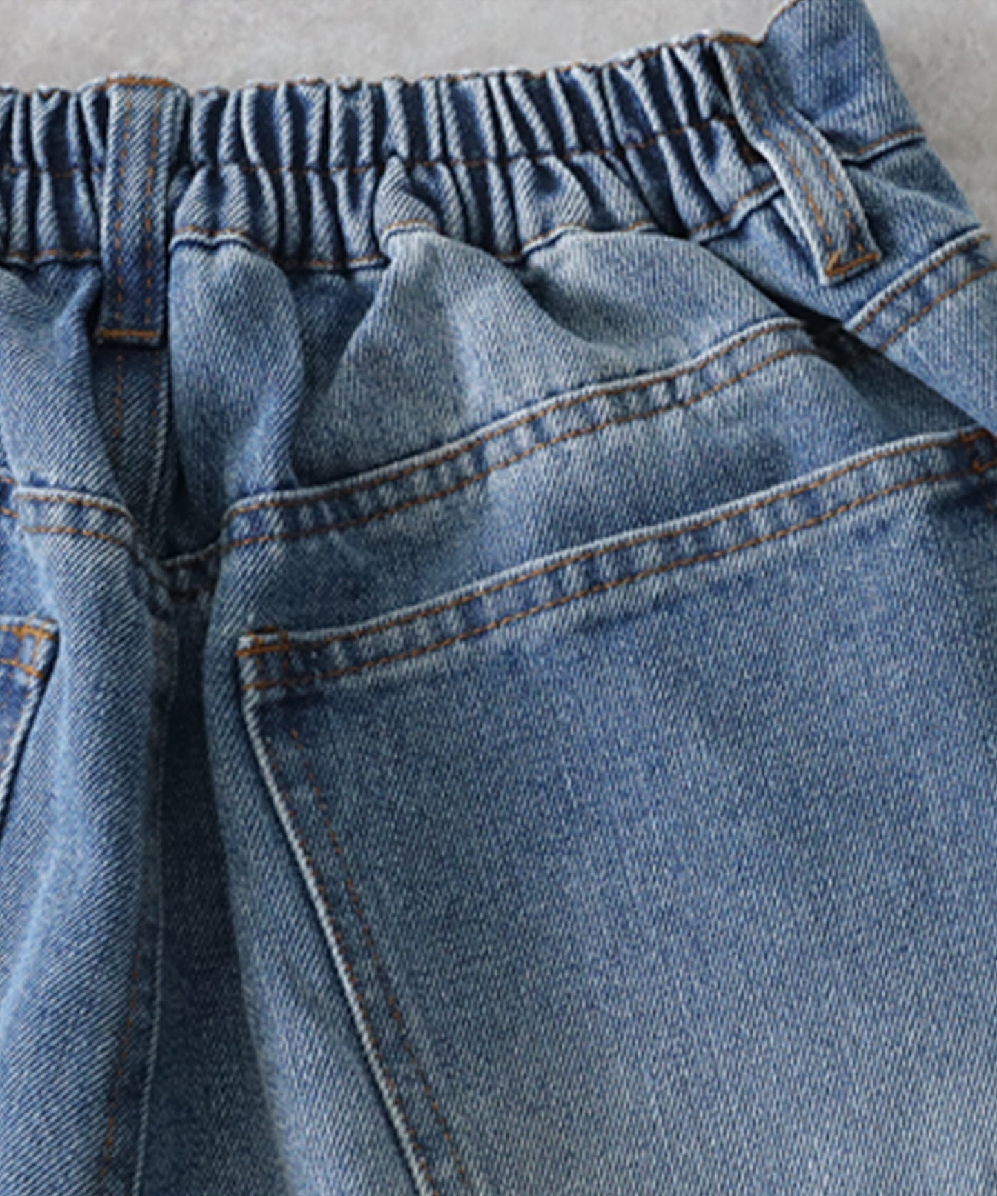 Curved Denim Pants Ladies