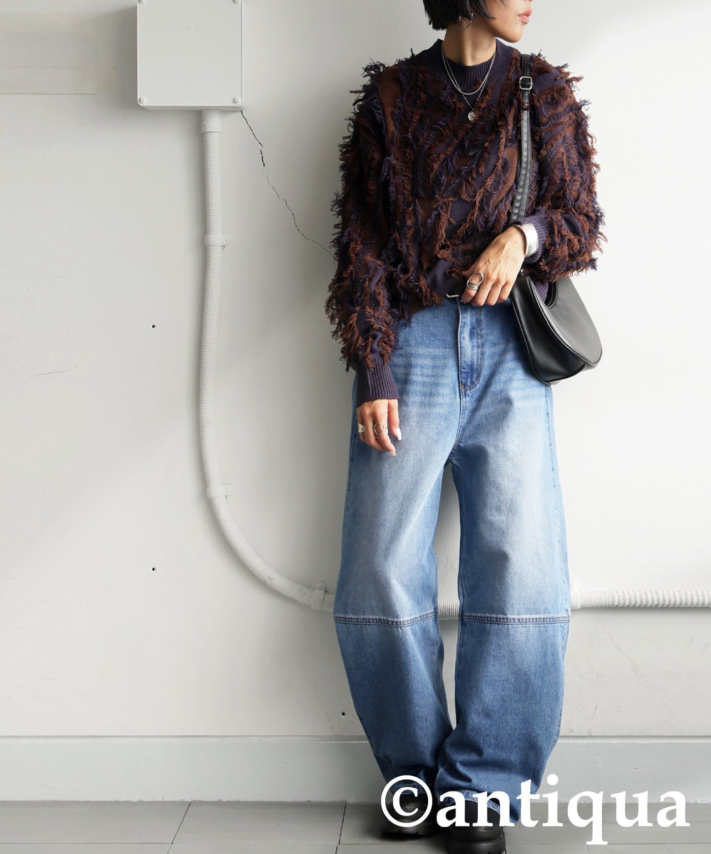 Curved Denim Pants Ladies