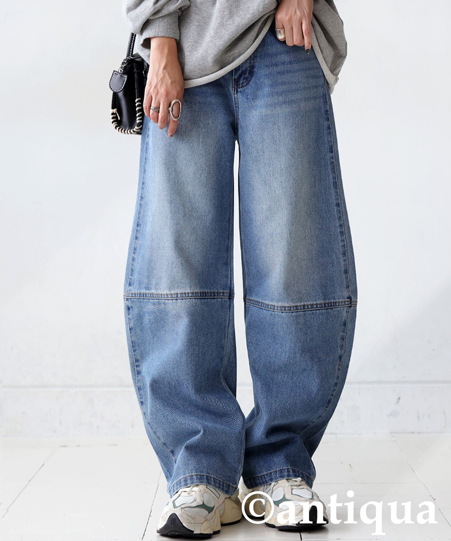 Curved Denim Pants Ladies