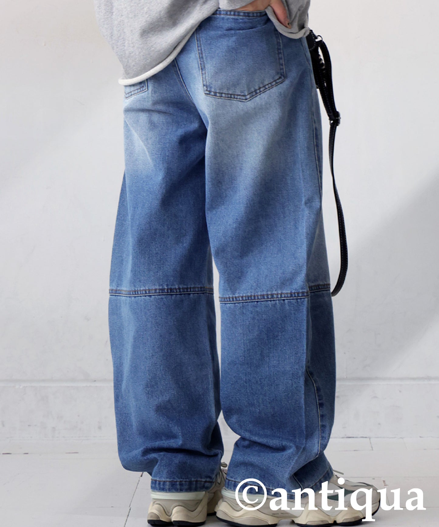 Curved Denim Pants Ladies