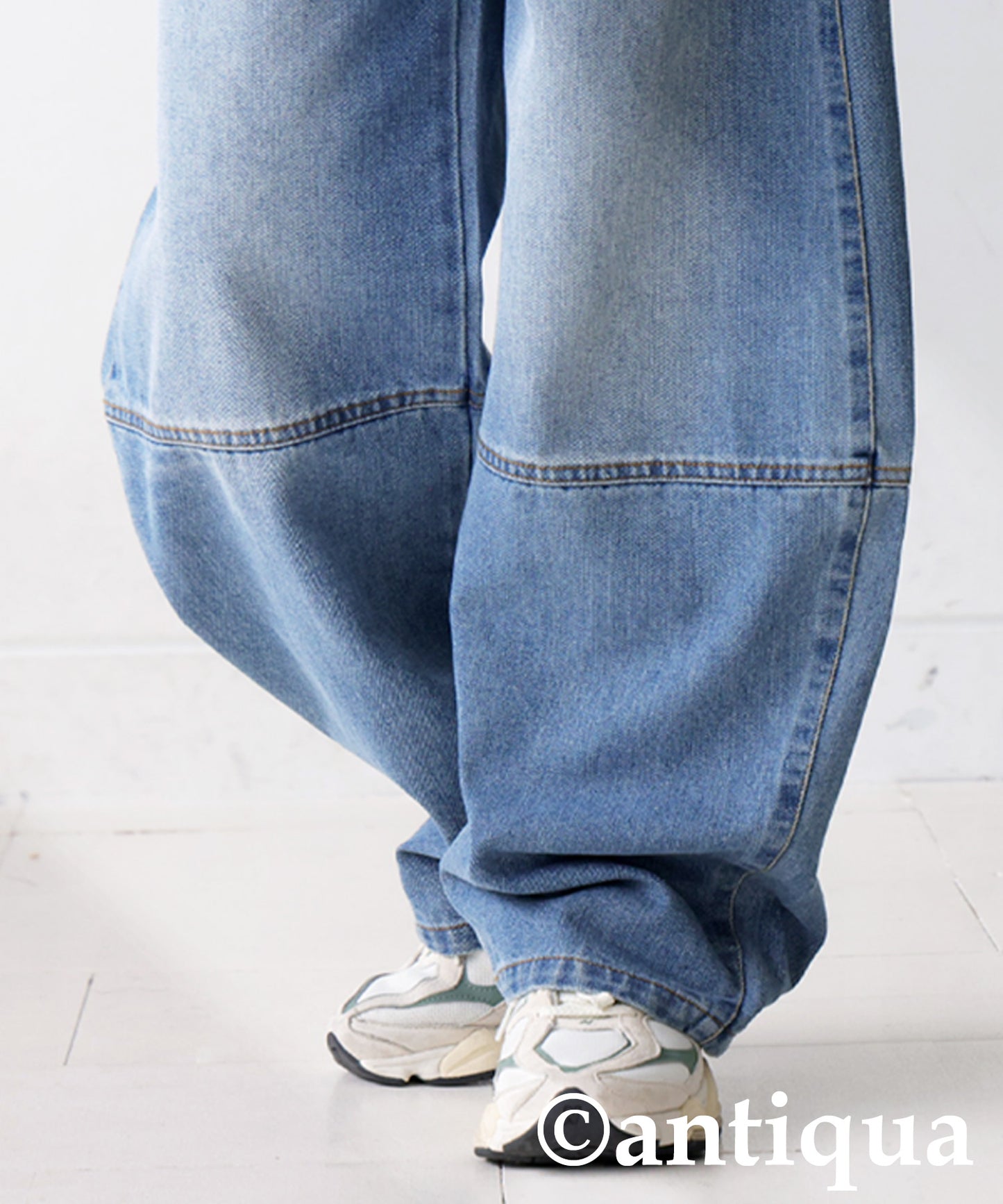 Curved Denim Pants Ladies