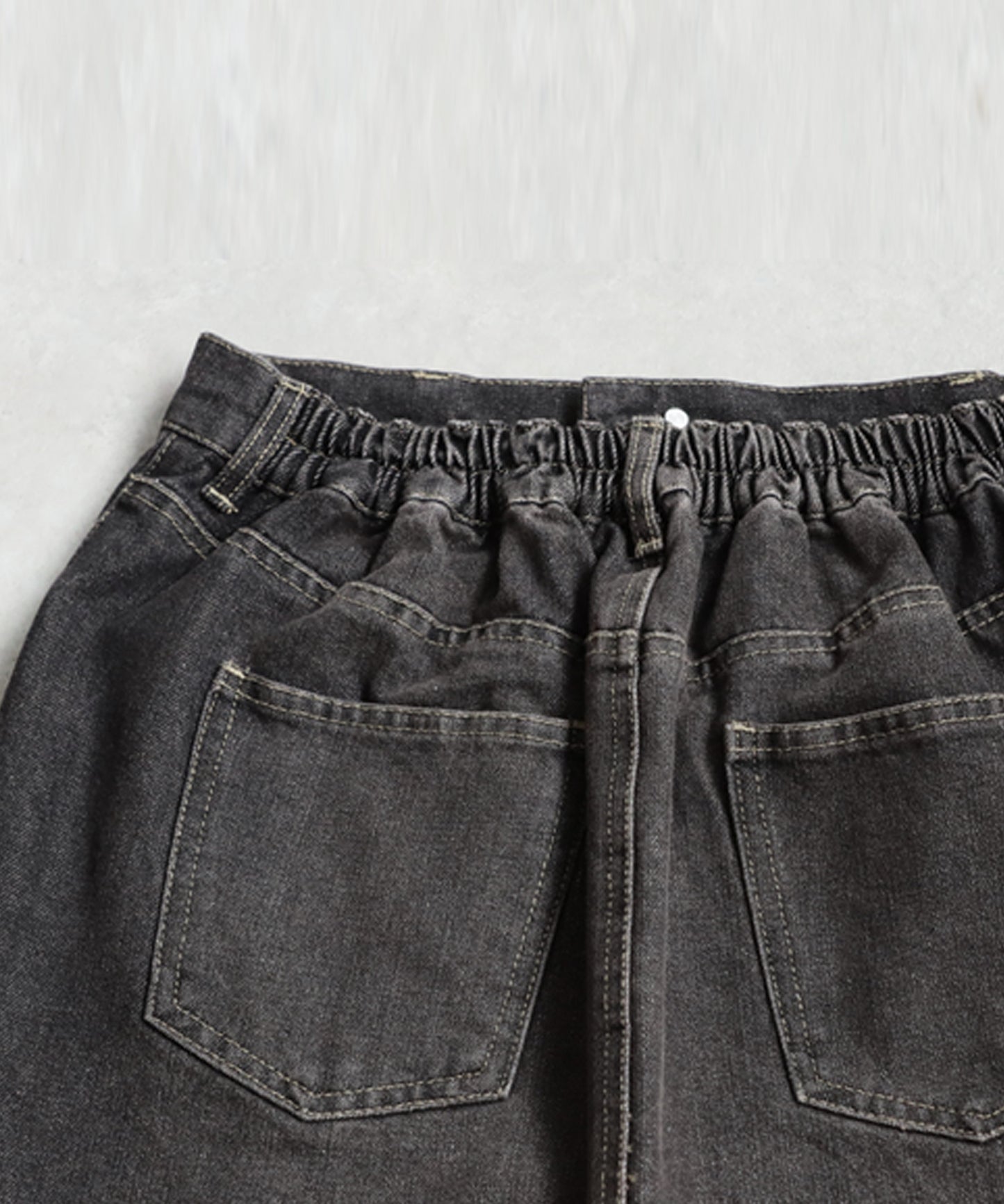 Ladies Distressed Denim Skirt