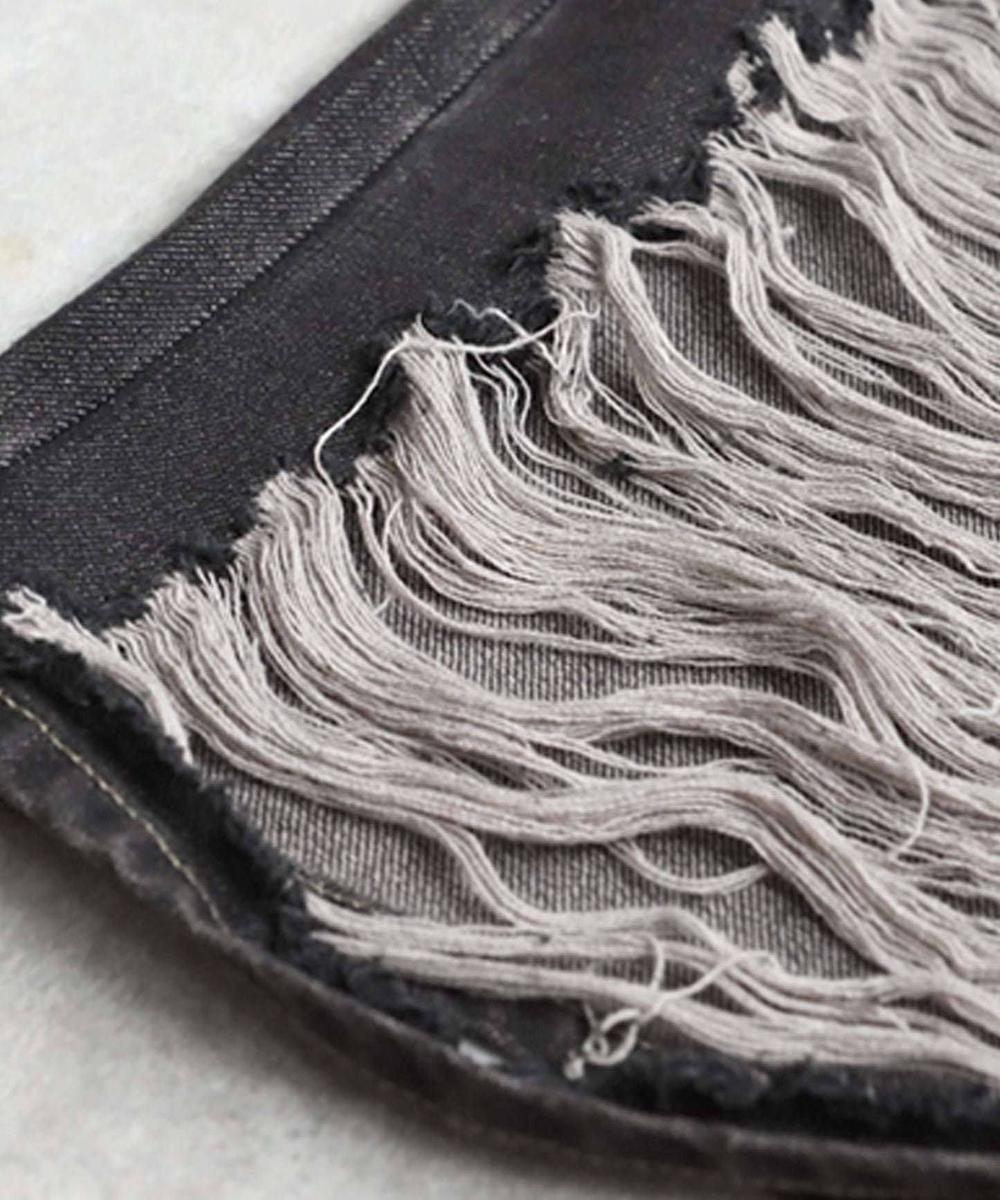 Ladies Distressed Denim Skirt