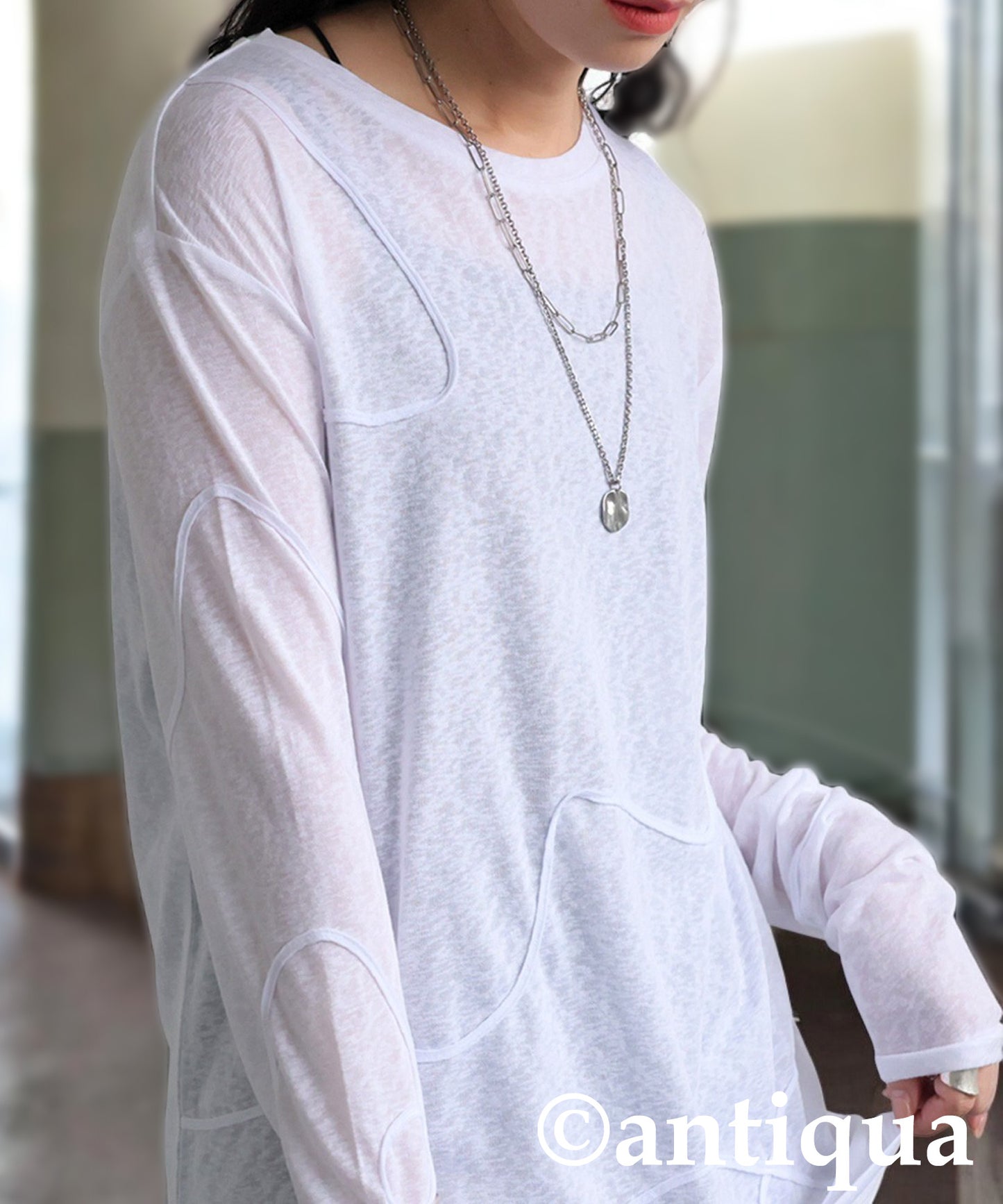 Ladies Tape Design Slub Cut And Sew