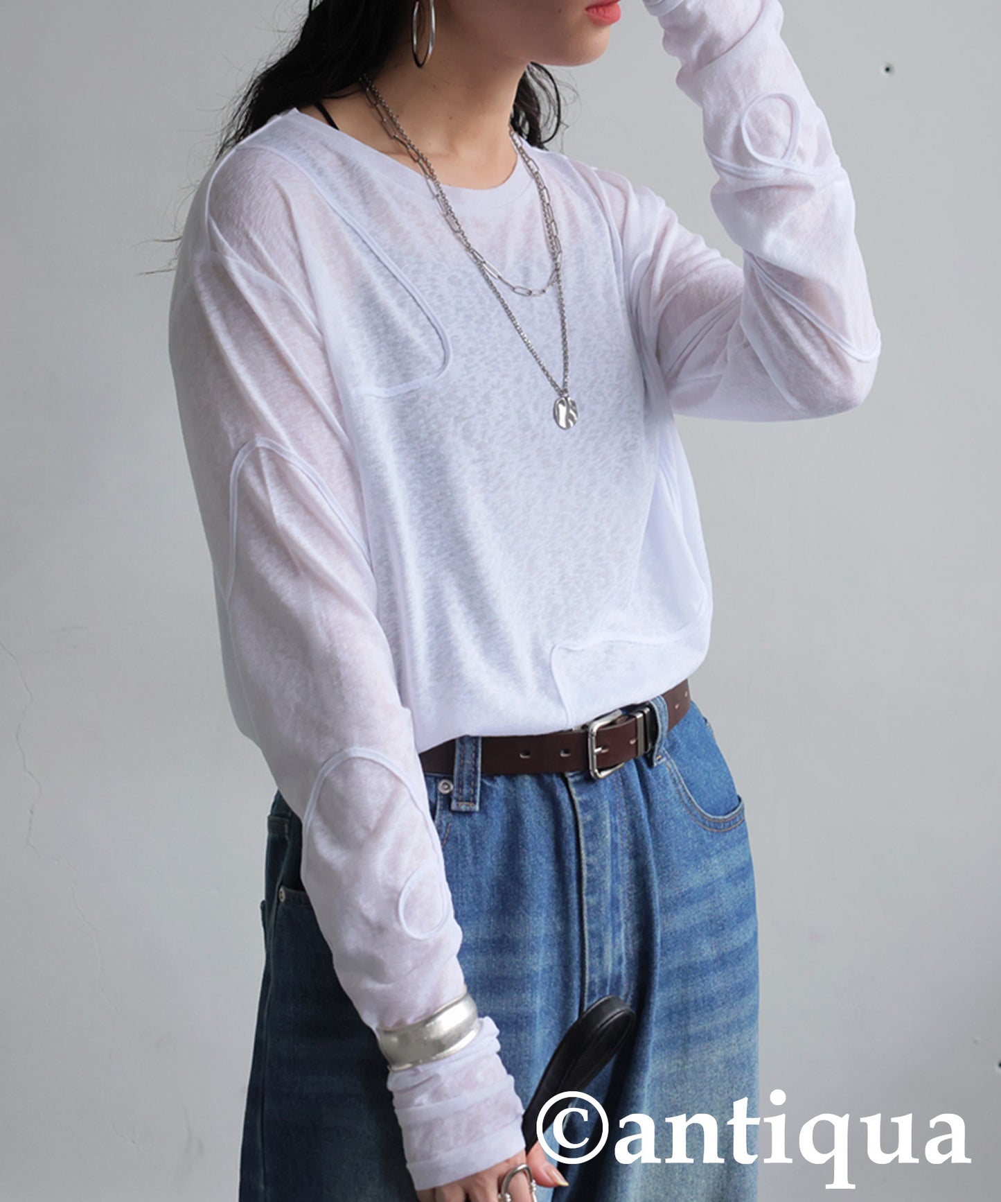 Ladies Tape Design Slub Cut And Sew