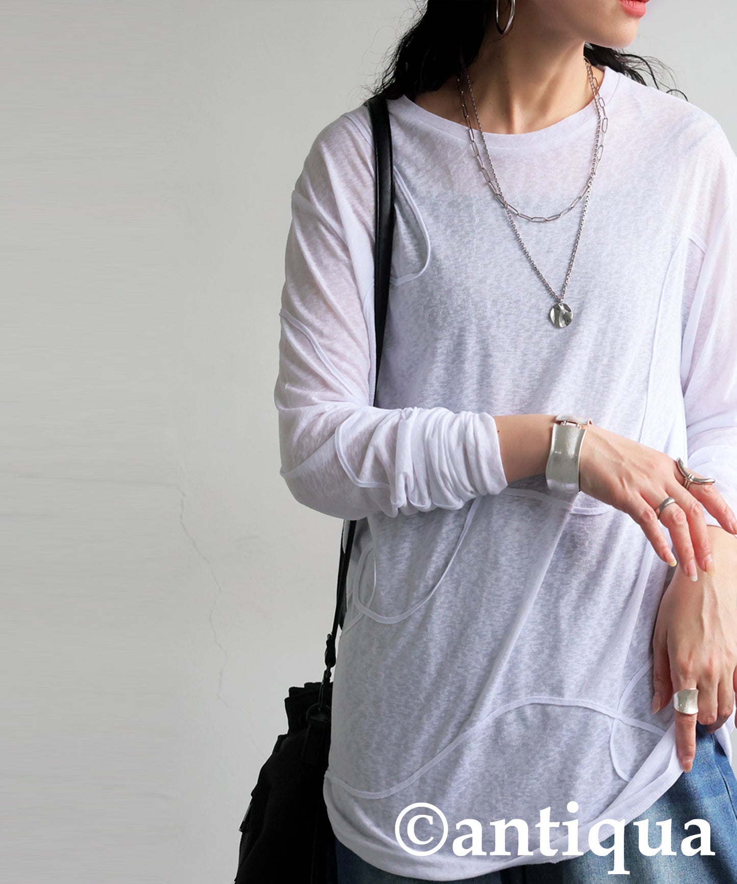 Ladies Tape Design Slub Cut And Sew