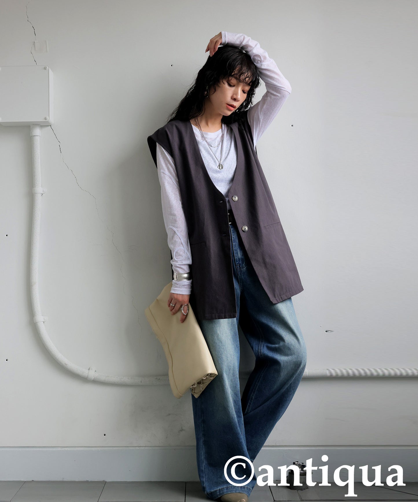 Ladies Tape Design Slub Cut And Sew