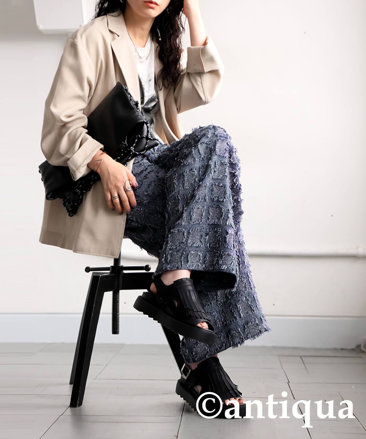 Ladies Fringe Jacquard Pants