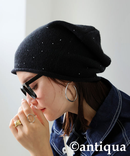 Pearl Knit Hat Ladies