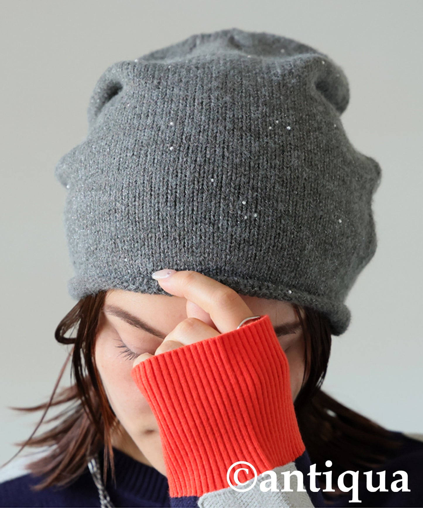 Pearl Knit Hat Ladies