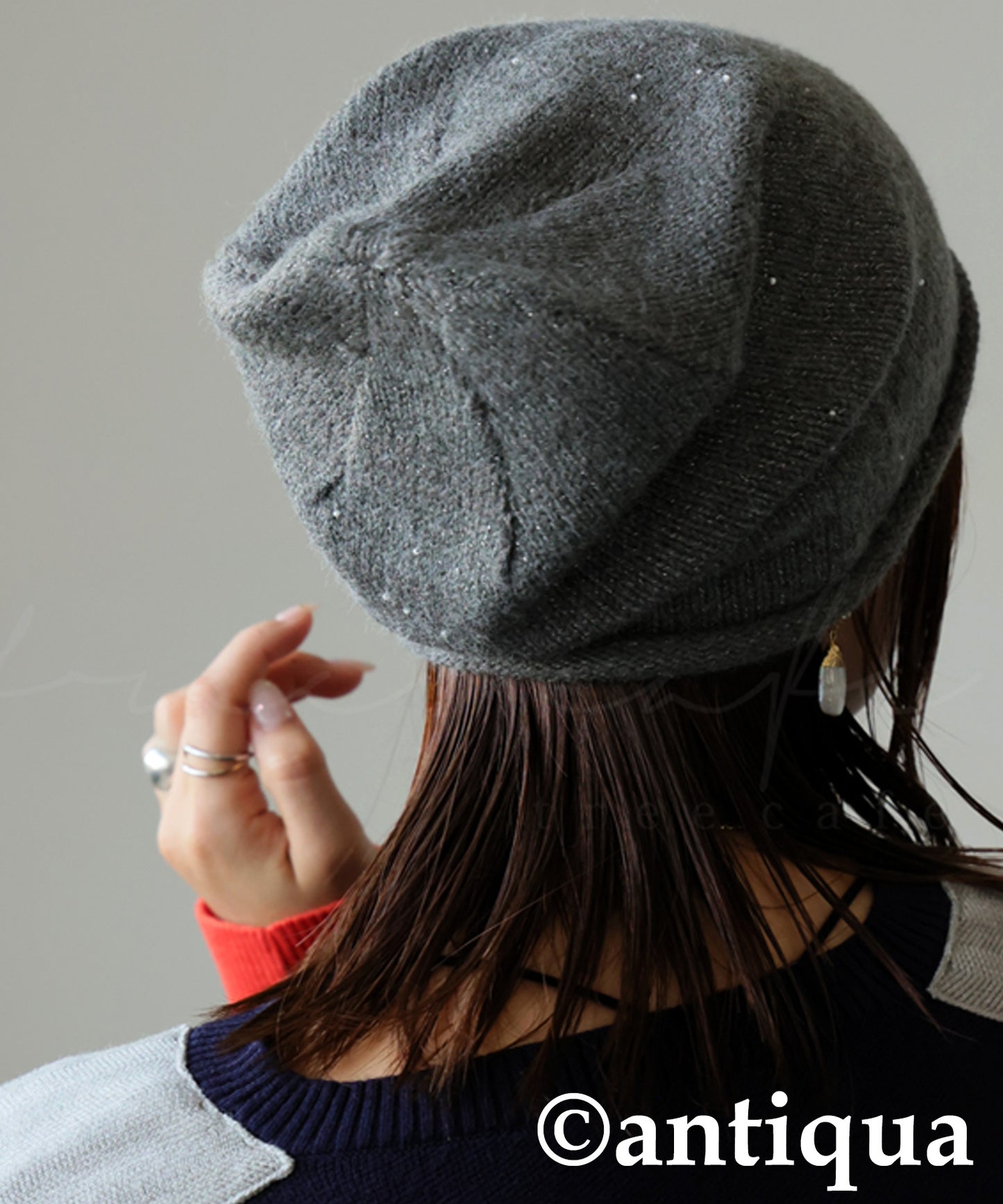 Pearl Knit Hat Ladies