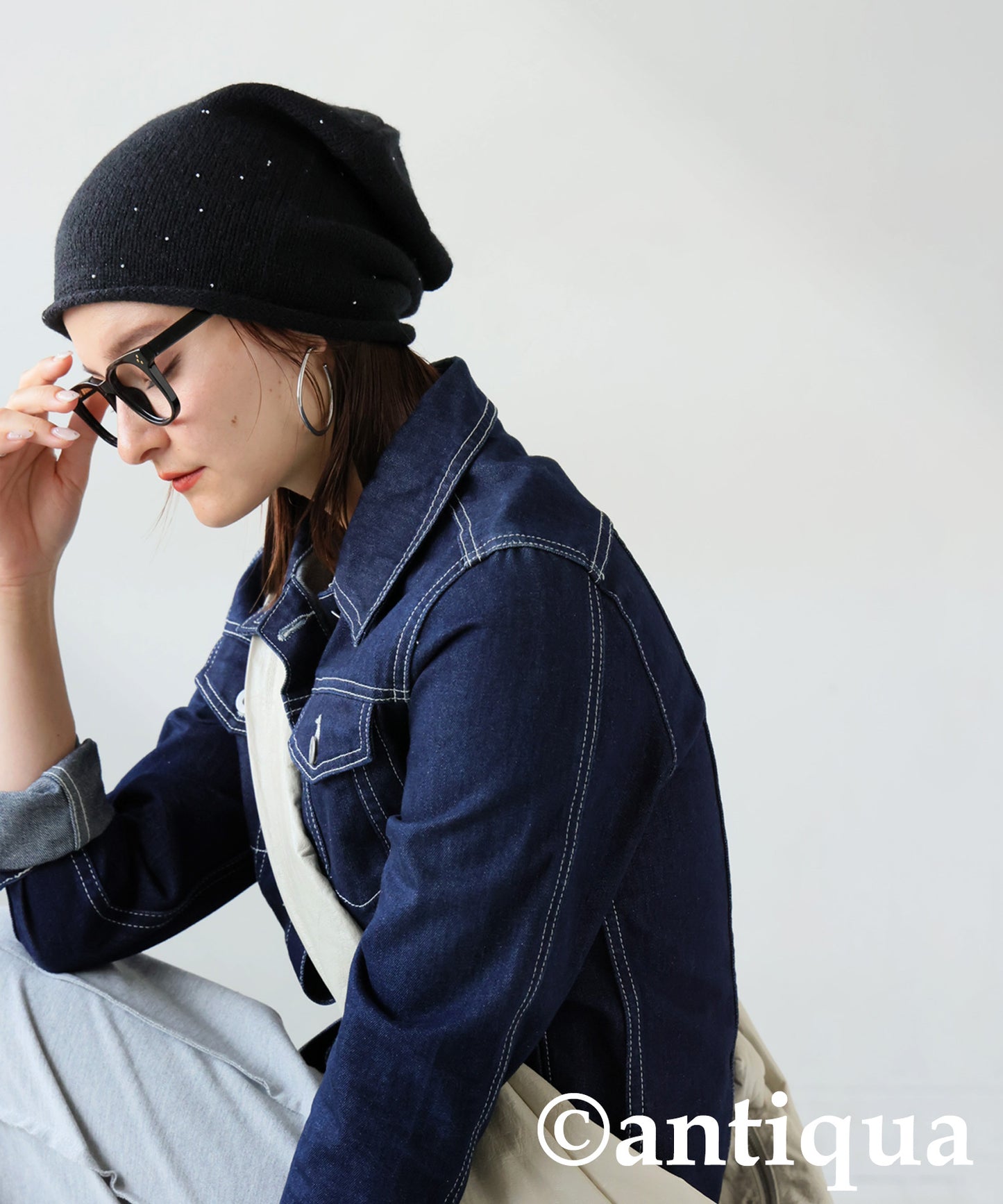 Pearl Knit Hat Ladies