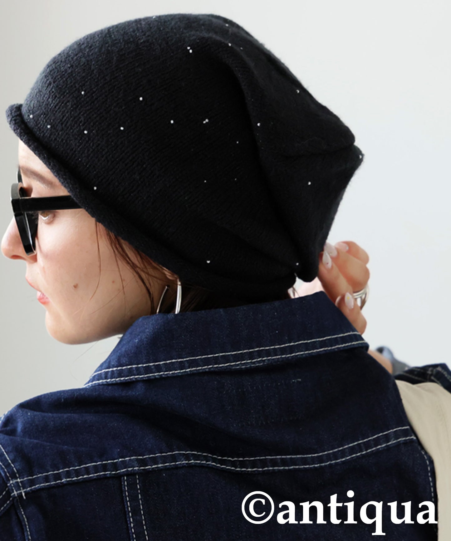 Pearl Knit Hat Ladies