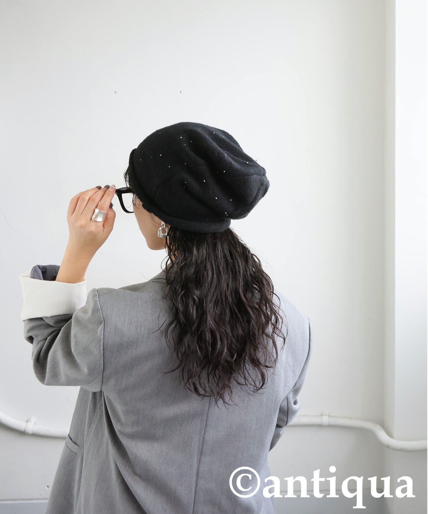 Pearl Knit Hat Ladies