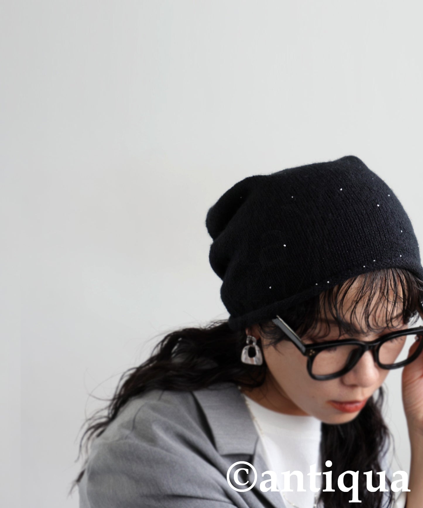 Pearl Knit Hat Ladies