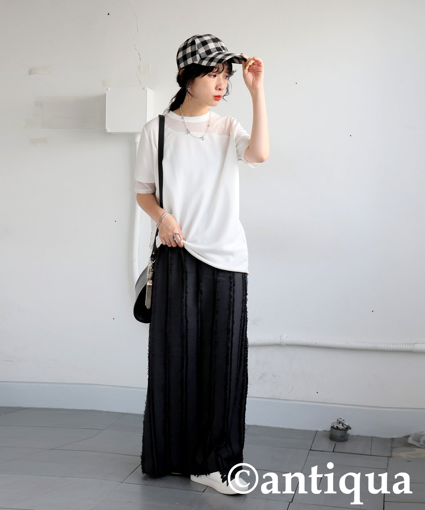 Ladies Striped Fringe Skirt