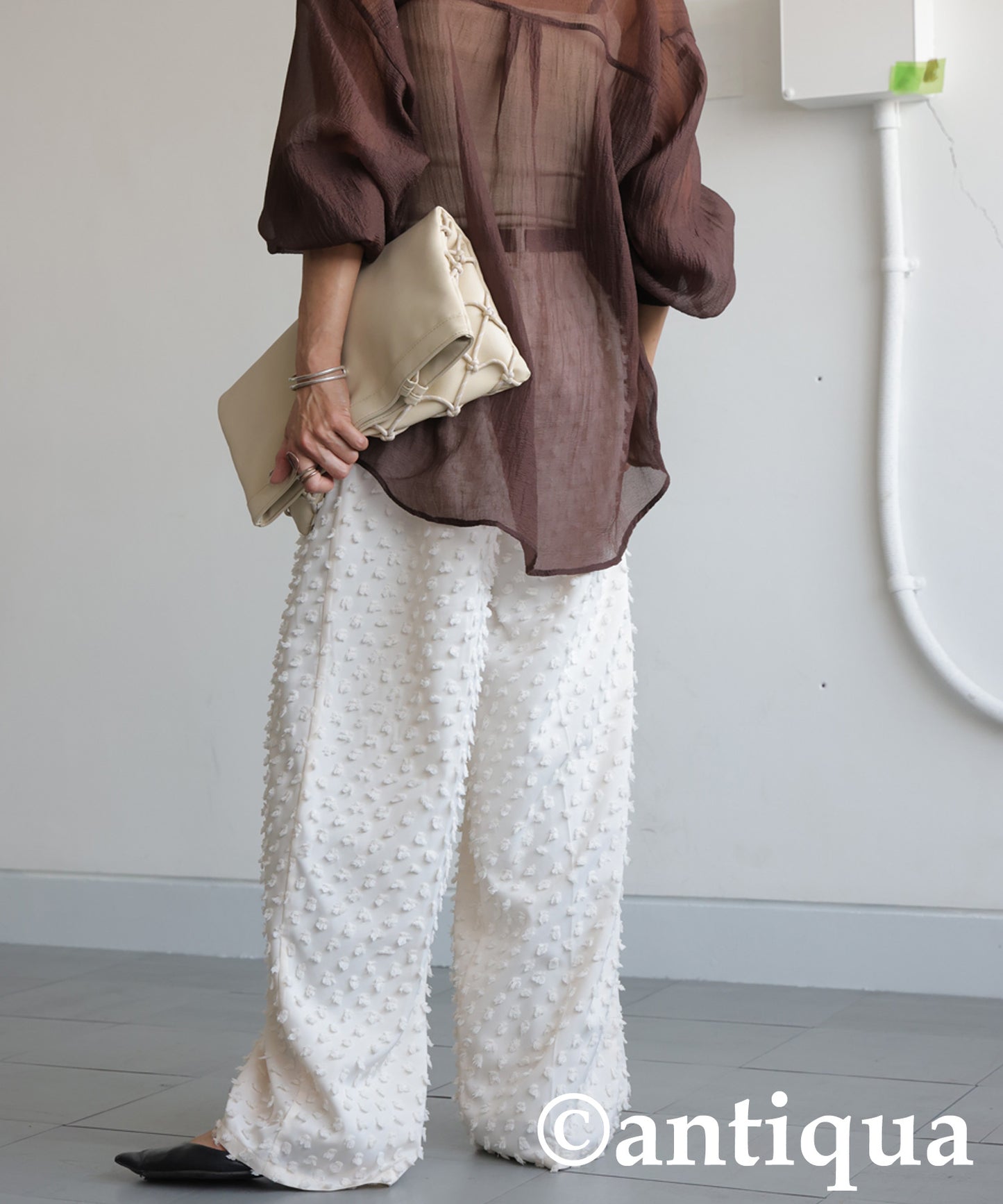 Ladies Fringe Wide Straight Pants