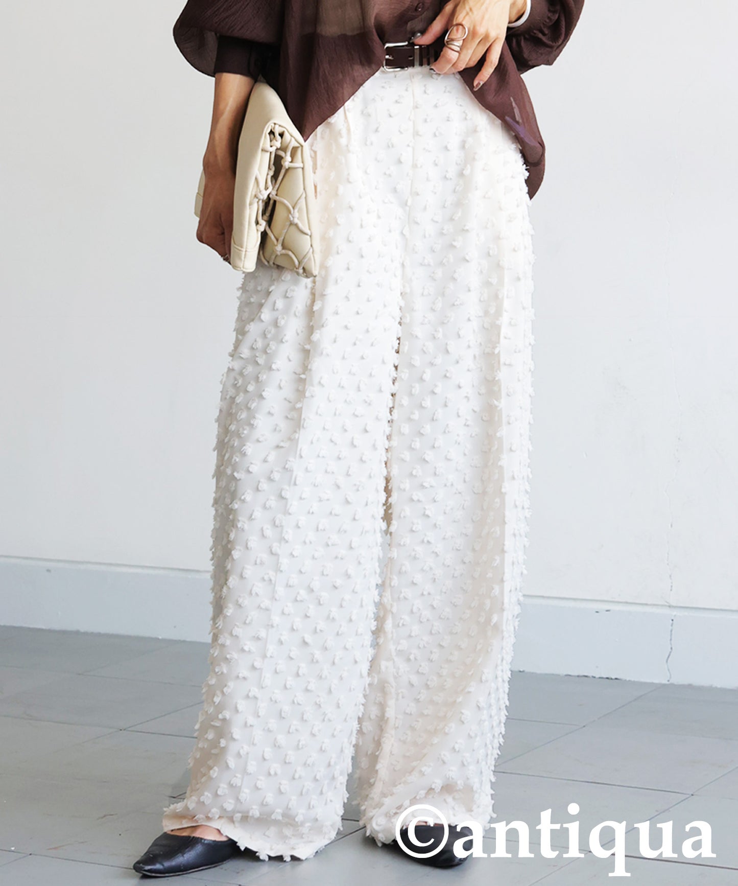Ladies Fringe Wide Straight Pants