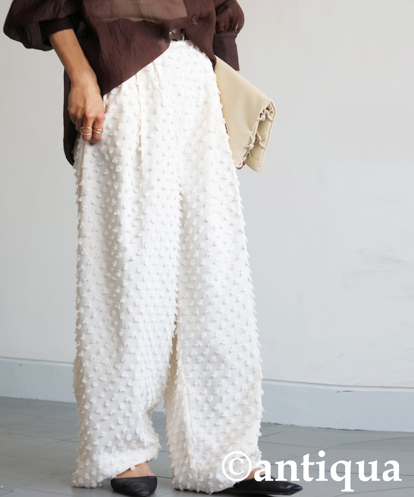 Ladies Fringe Wide Straight Pants