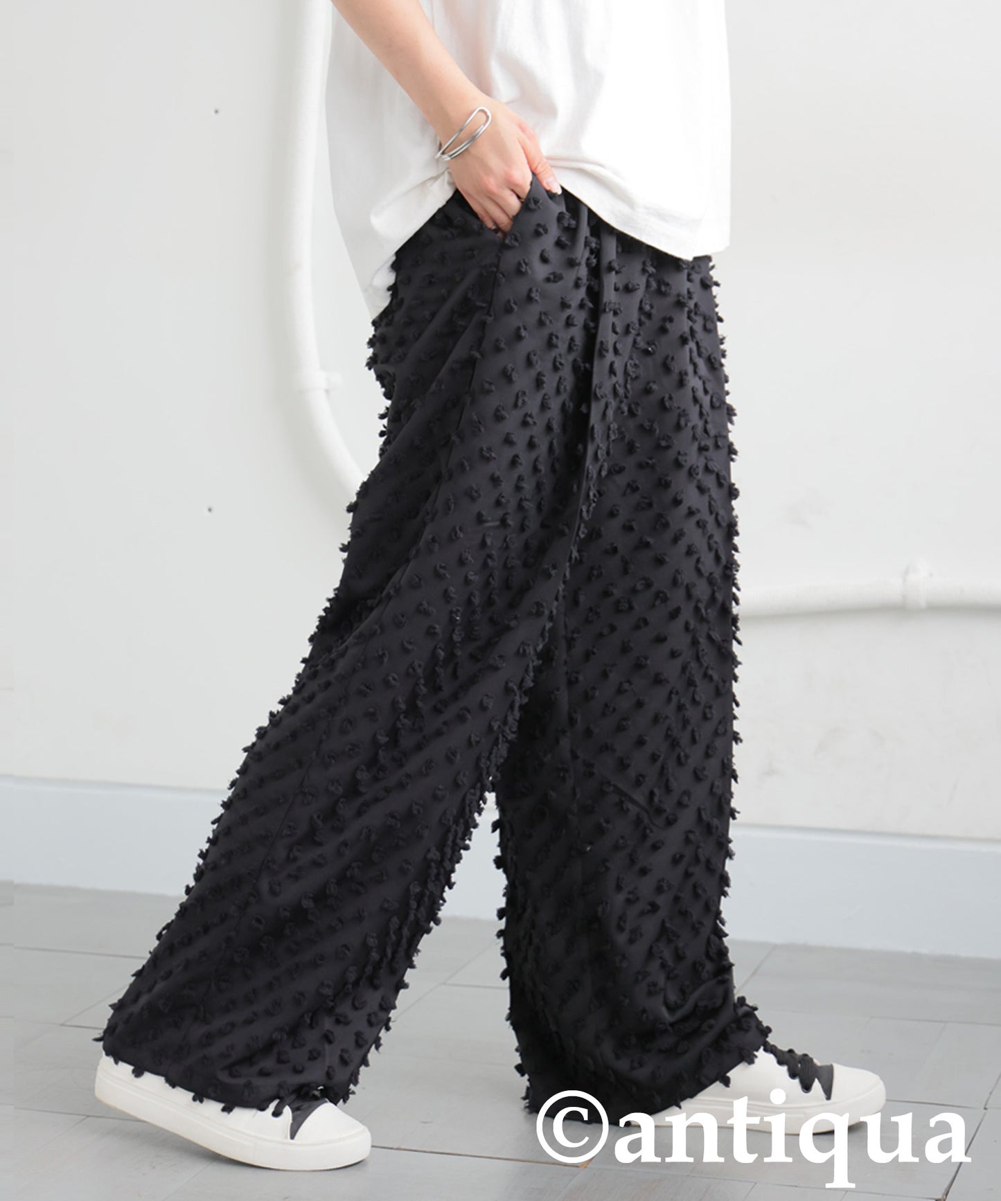 Ladies Fringe Wide Straight Pants