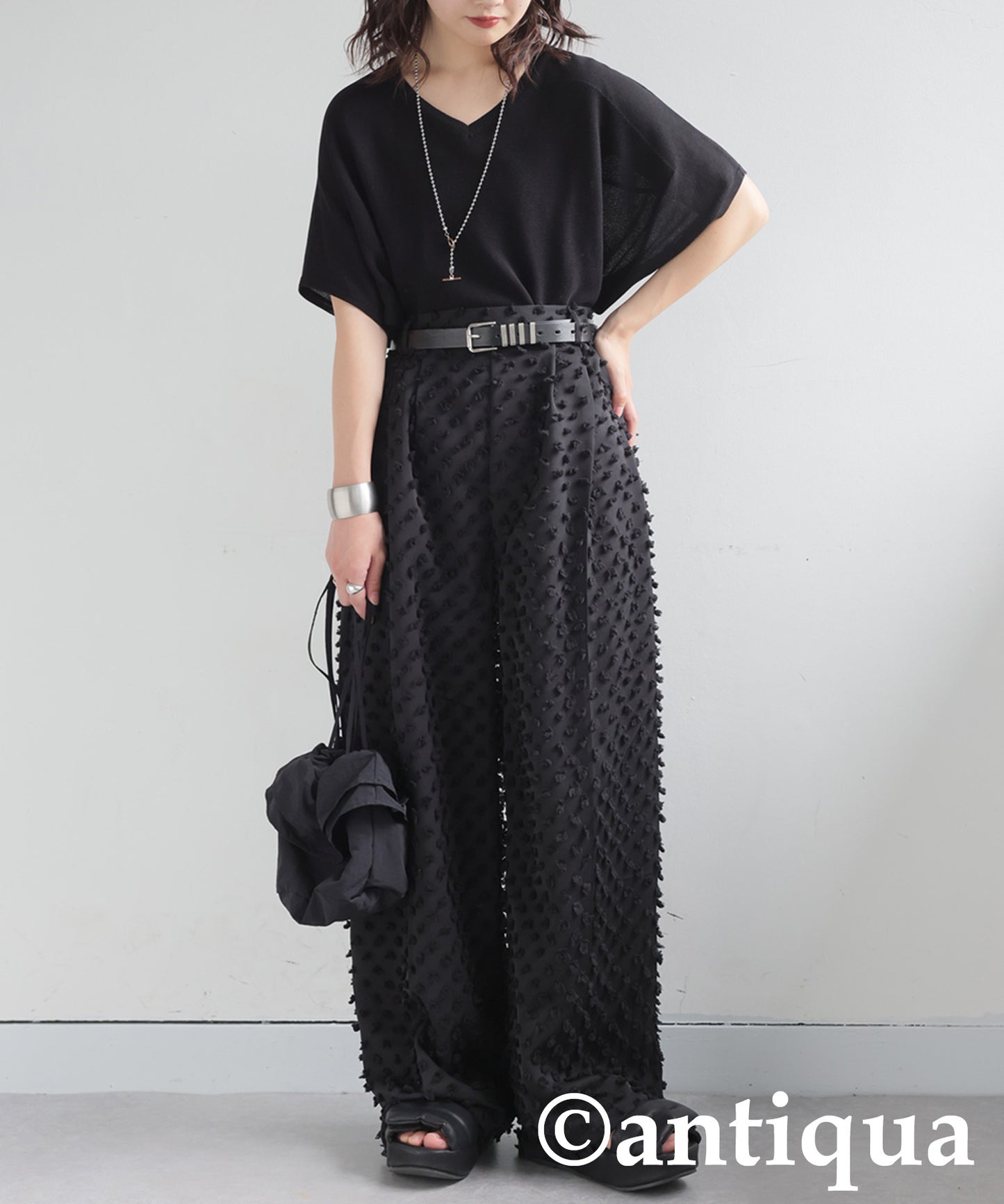 Ladies Fringe Wide Straight Pants