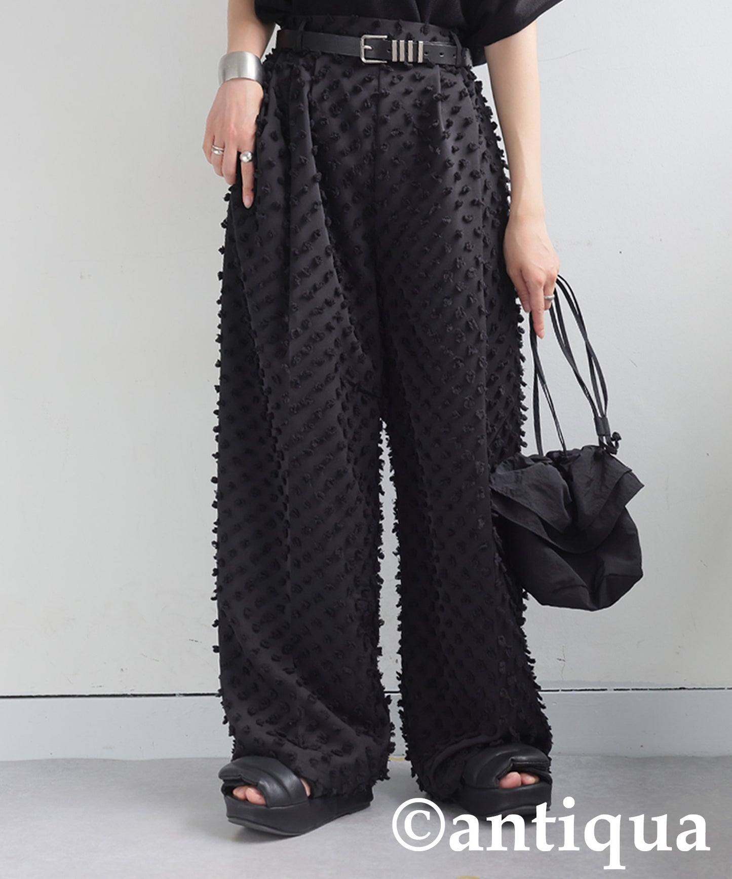 Ladies Fringe Wide Straight Pants