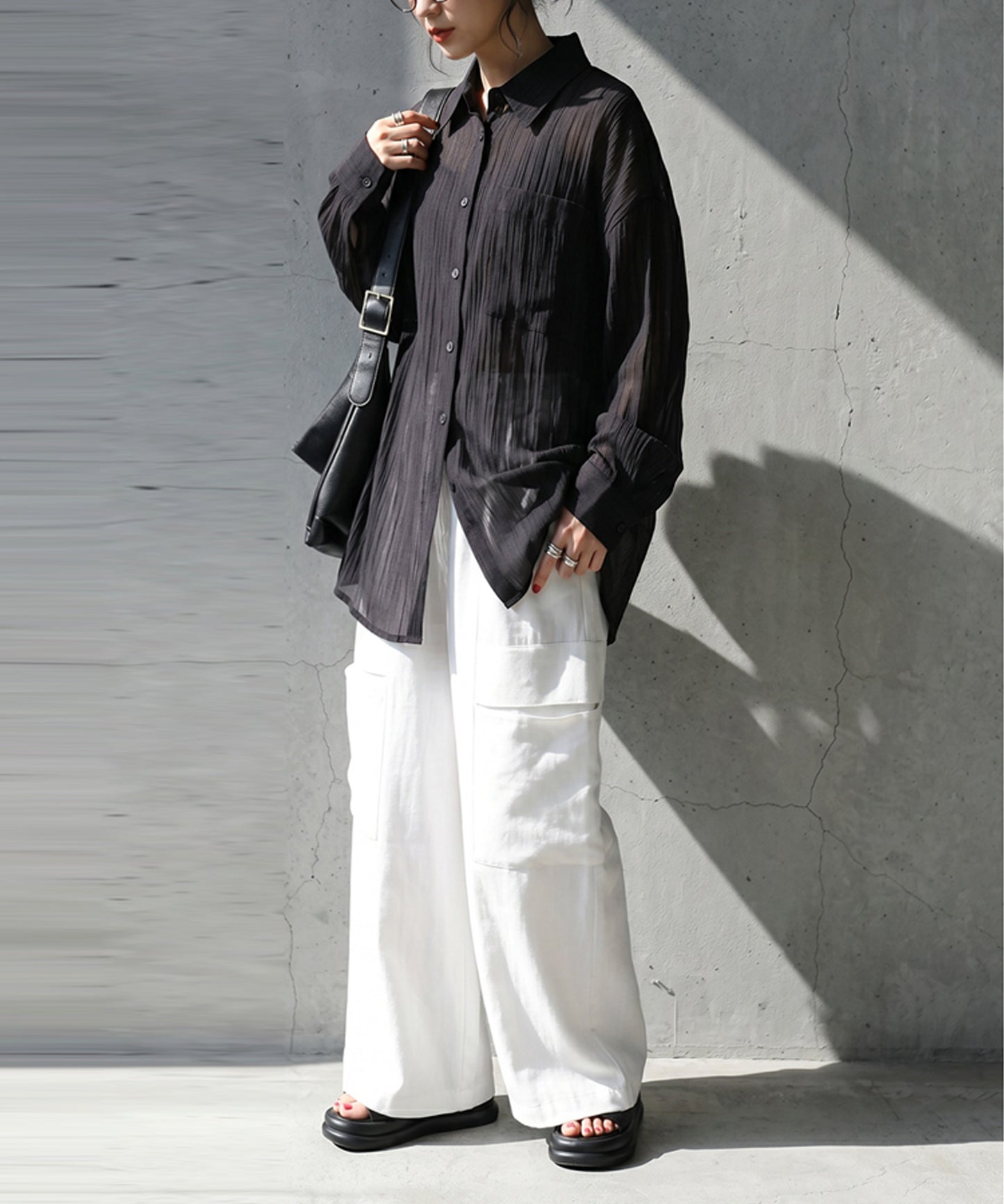 Sheer Washer Shirt Ladies