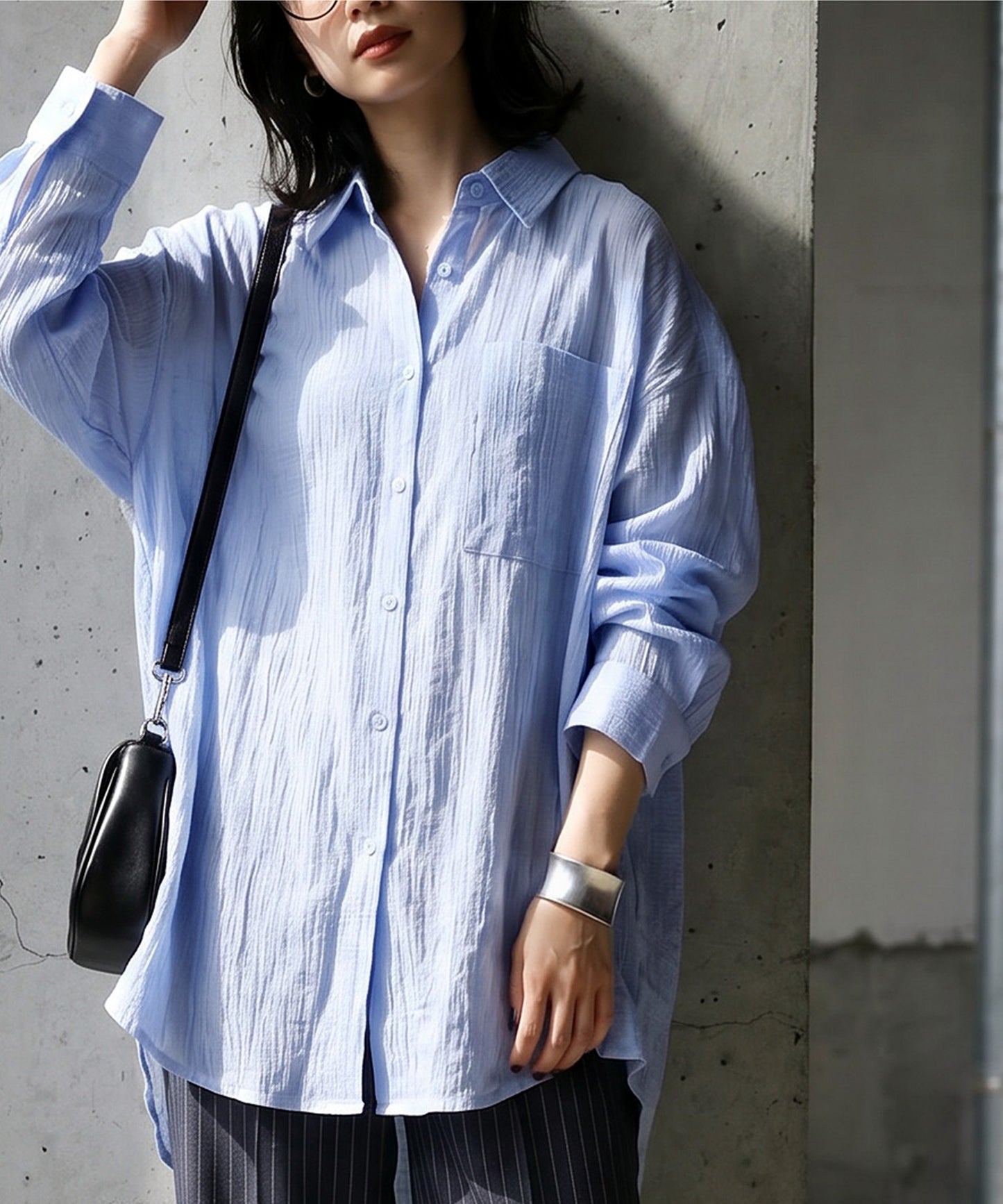 Sheer Washer Shirt Ladies