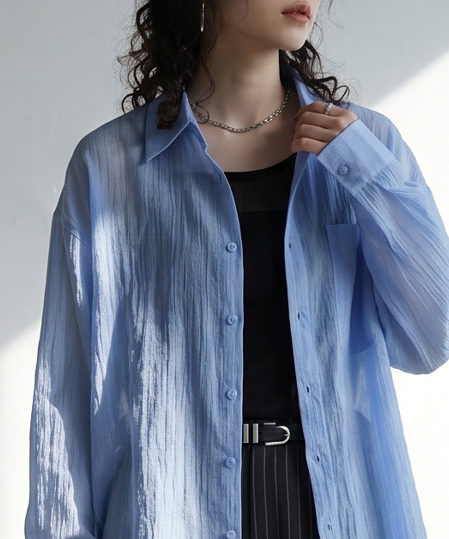 Sheer Washer Shirt Ladies