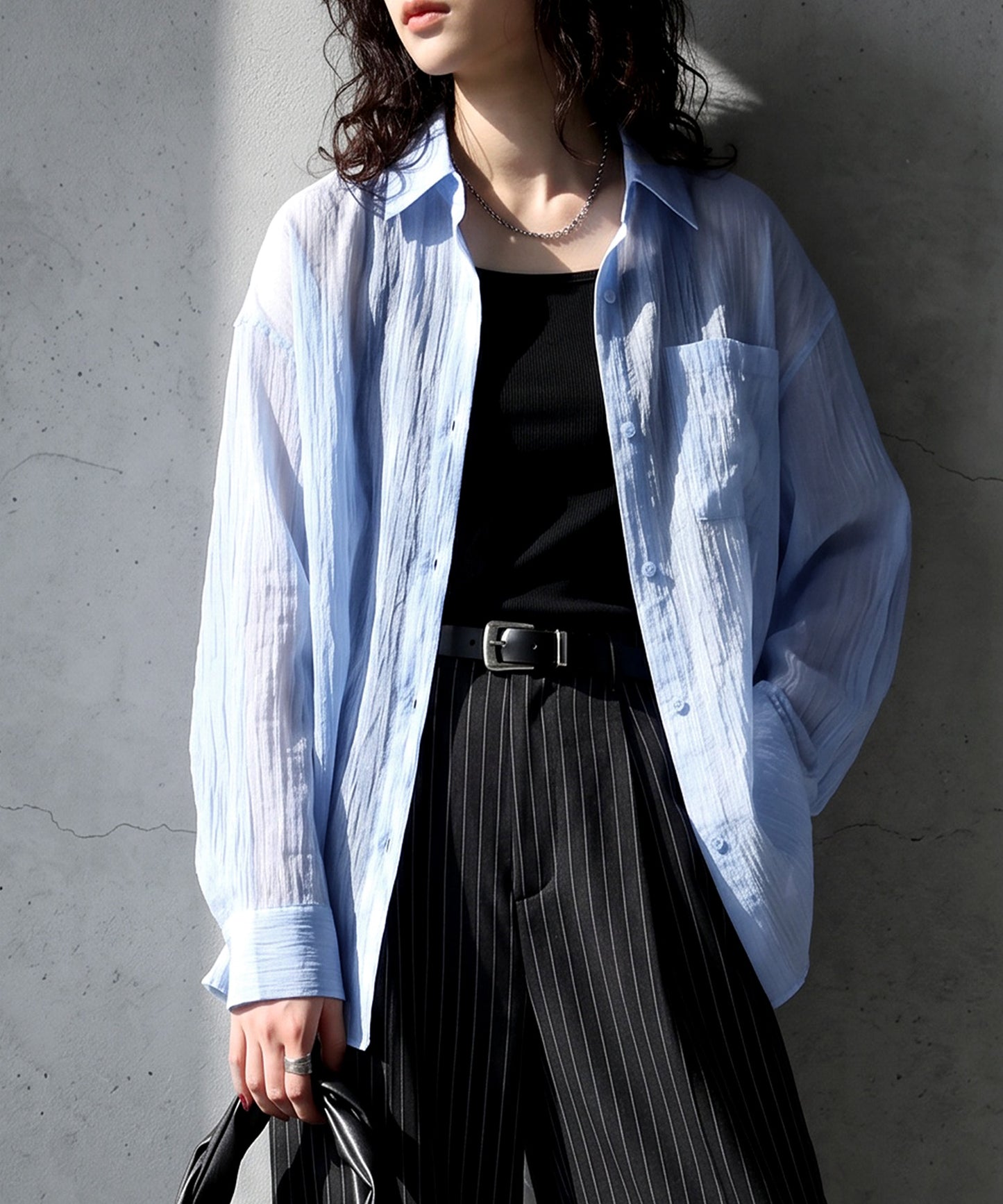 Sheer Washer Shirt Ladies