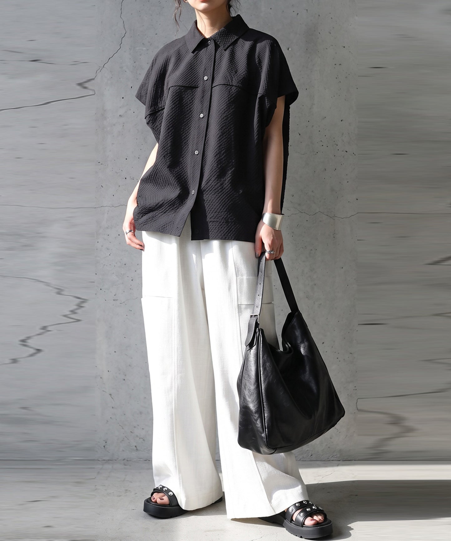 French Sleeve Sheer Shirt Ladies