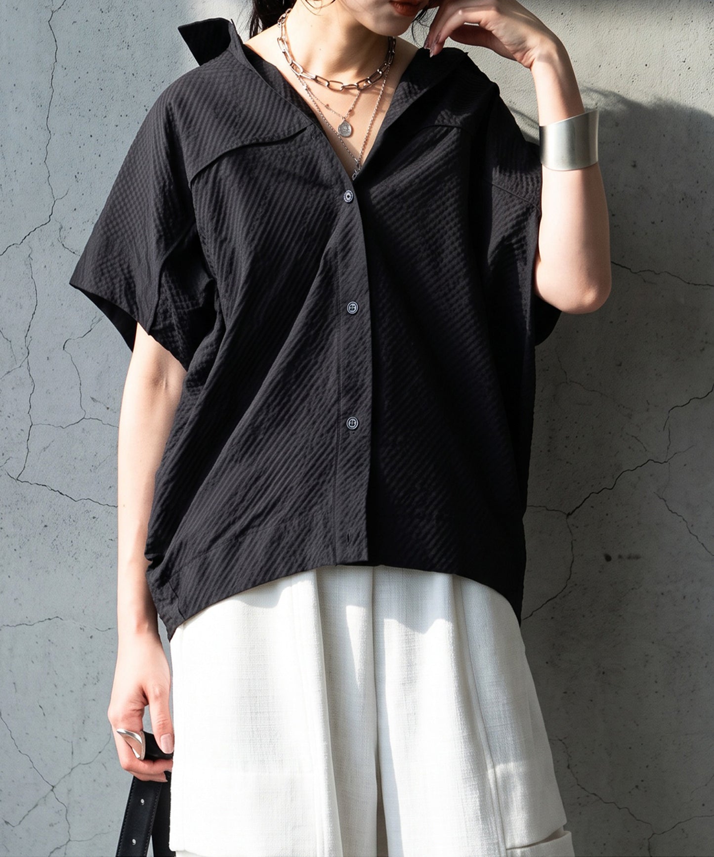 French Sleeve Sheer Shirt Ladies