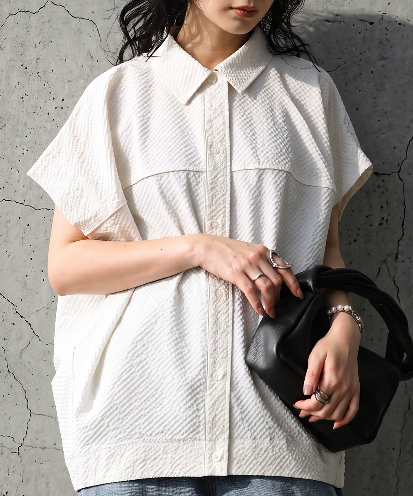 French Sleeve Sheer Shirt Ladies