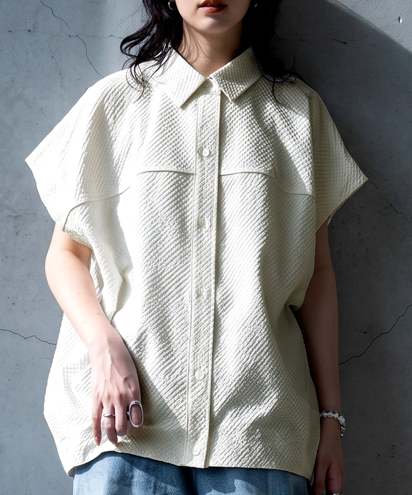 French Sleeve Sheer Shirt Ladies