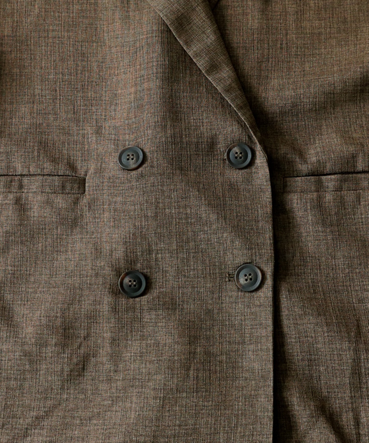 Slub Tweed Double-Breasted Tailored Jacket Ladies