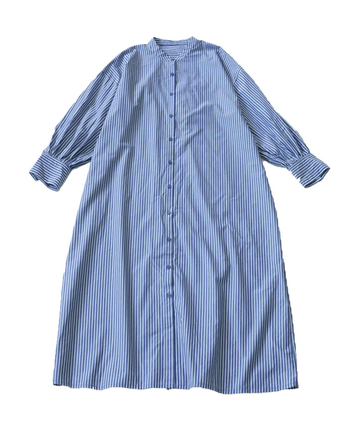 Striped pattern shirt dress Ladies