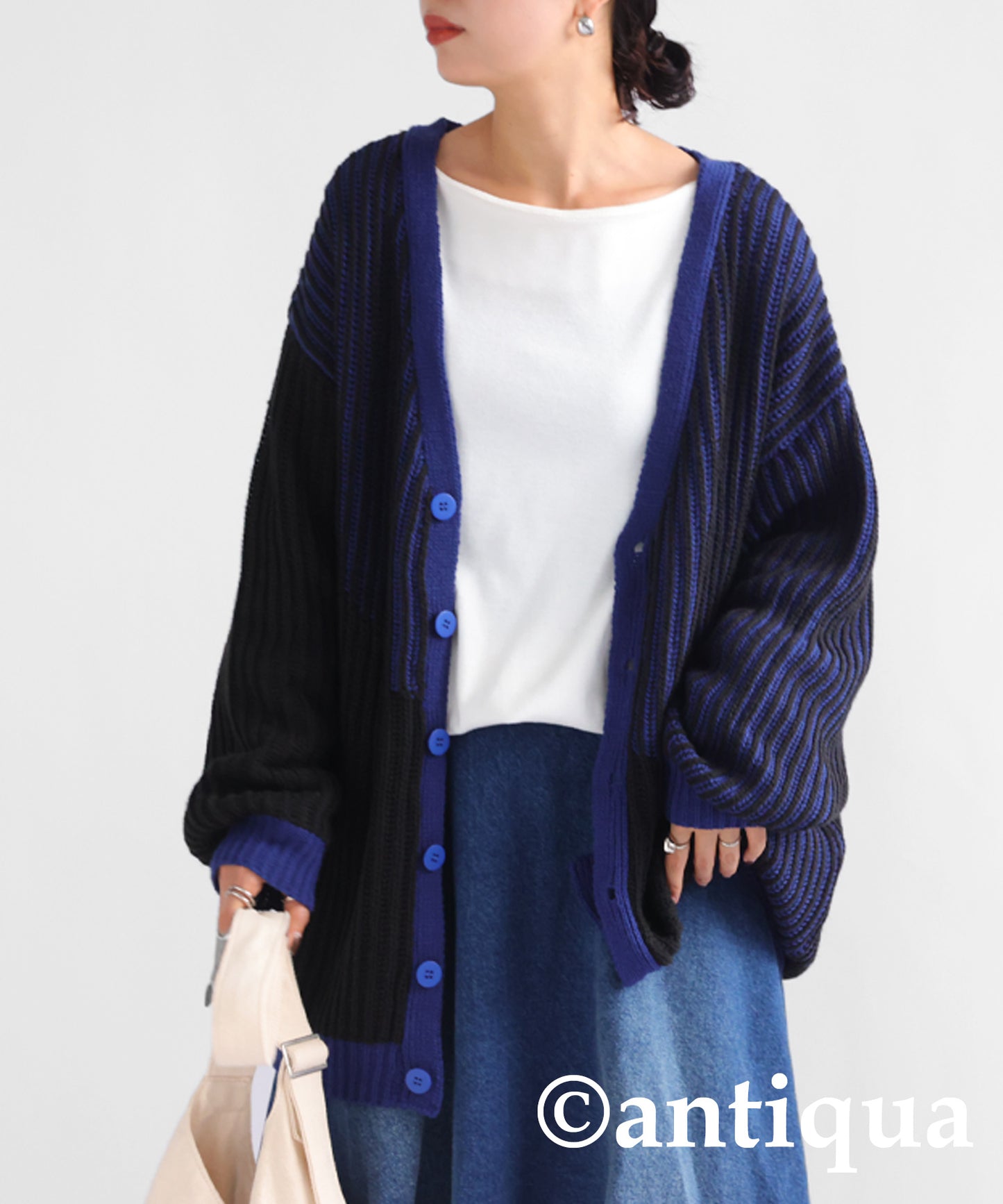 Color Knit Cardigan Ladies